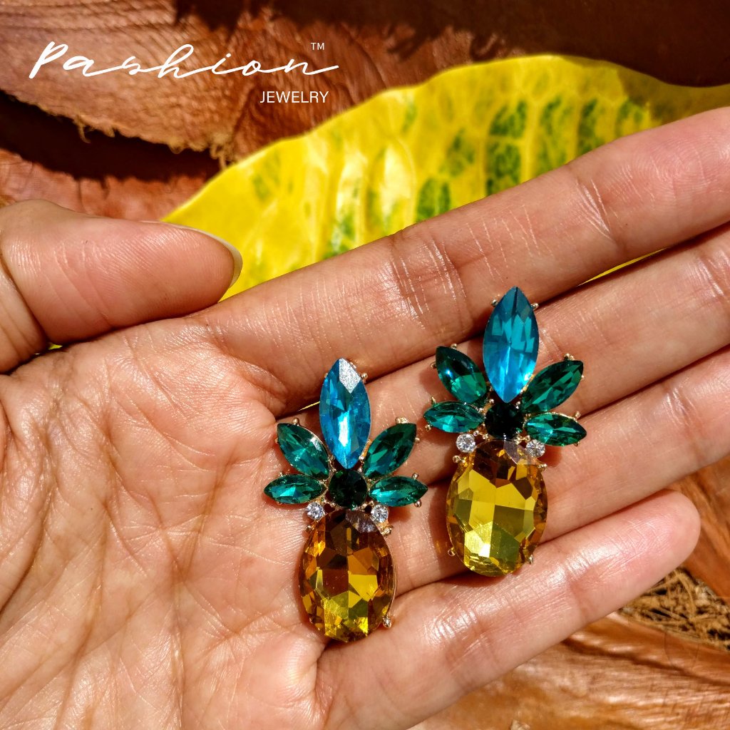 Pineapple Crystal Earrings